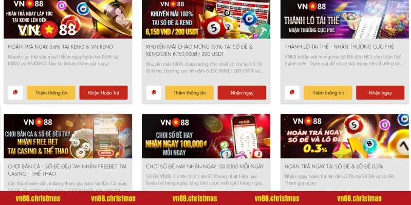 VN88 mang đến đa dạng khuyến mãi hấp dẫn dành riêng cho người chơi
